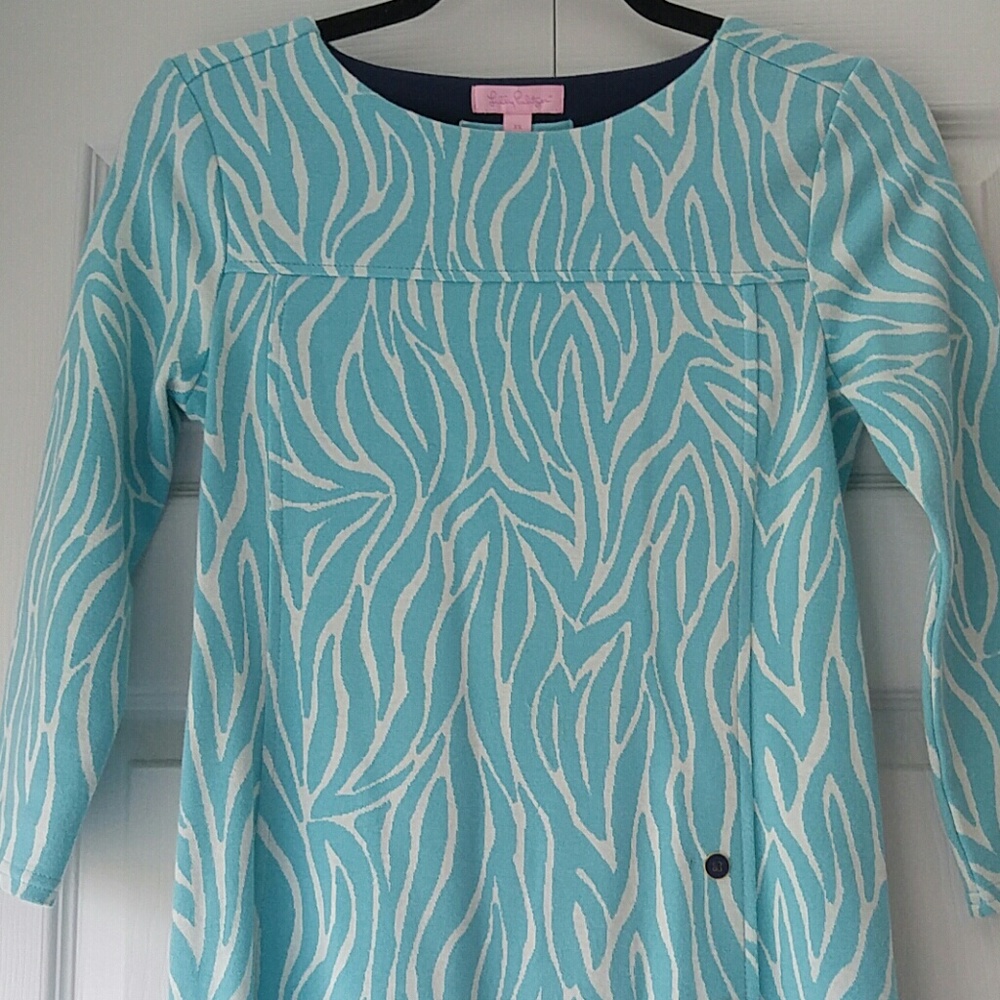 Lilly Pulitzer Aqua Zebra Dress - Picture 7 of 8
